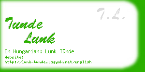 tunde lunk business card